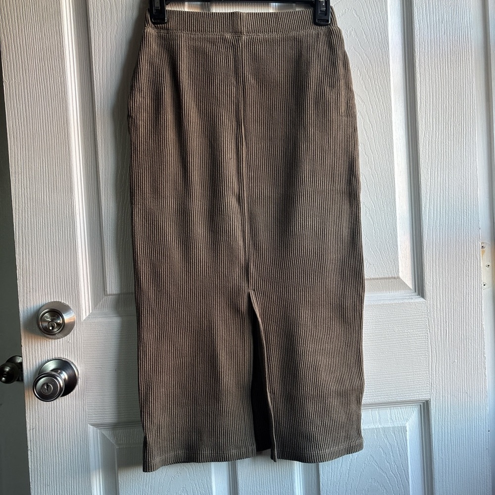 Uniqlo Brown/Grey Pencil Skirt - Picture 3 of 8